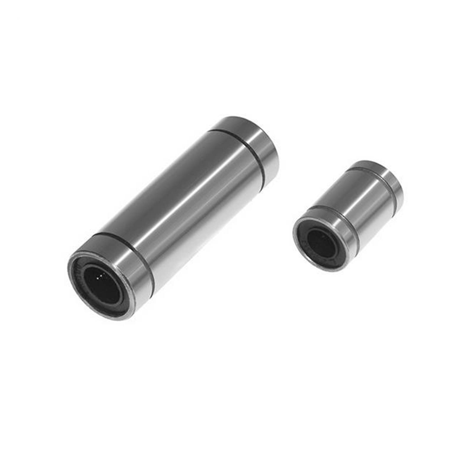 yaoqijie 12 pz/lotto LM8UU Cuscinetti lineari LM10UU LM12UU LM16UU Boccola lineare 8 mm Per Rod Linear Rail Shaft Parti in alluminio durature (lunghezza guida: LM10UU)