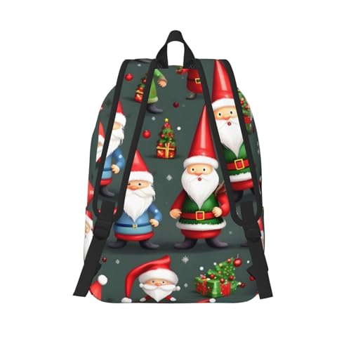 Mochila con estampado de gnomos divertidos de Navidad para negocios y viaje 3