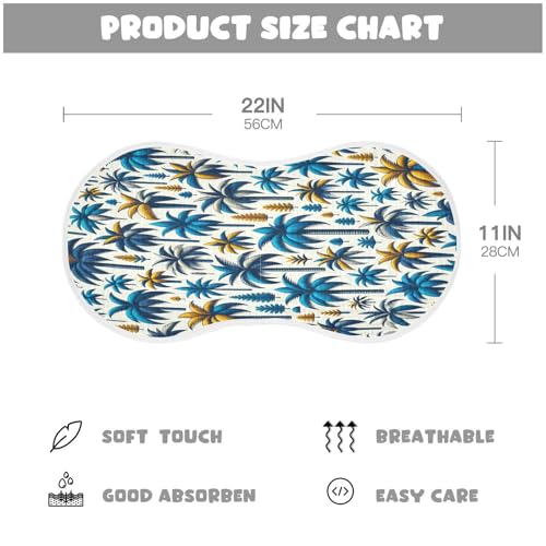 JUZIHAI 2Pack Plam Trees Baby Burp Cloths Soft Cotton Burp Rags,Super Absorbent Burp Cloth Bag for Newborn Baby Boys/Girls4