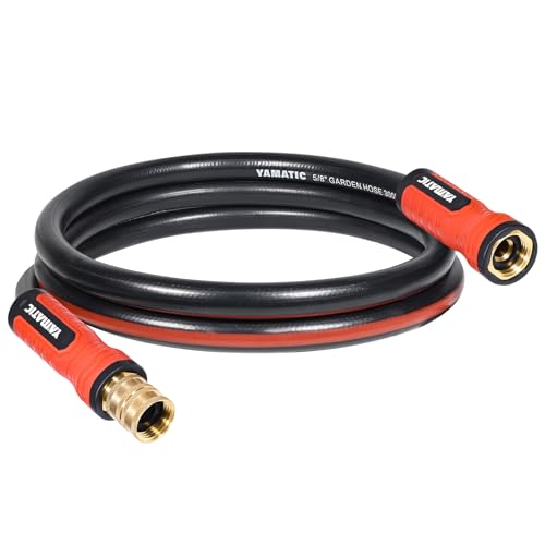 YAMATIC 5FT Flexible Garden Hose Female to Female 5/8in, Burst 300 PSI