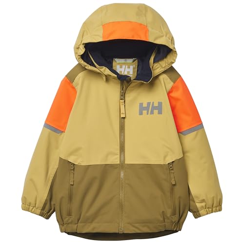 Helly-Hansen Rider 2.0 - Chaqueta de esquí aislada para niños, impermeable, transpirable, neón, reflectante, materiales reciclados, certificado bluesign, arena 389, 1