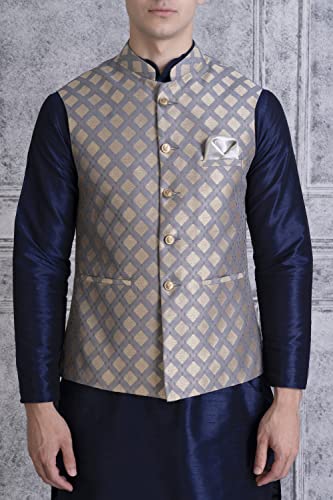 Image of UnM Men Silk Blend Classic Kurta Set