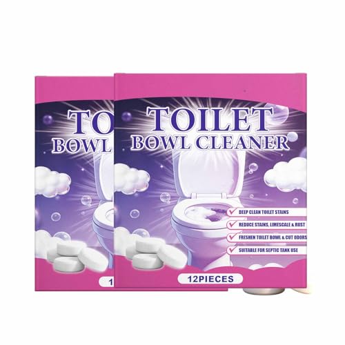 Pastillas Efervescentes para Inodoro con Aroma,Pastillas Cisterna WC,Pastillas para Cisterna Extrafuertes,Limpiador Antical que Elimina el Sarro y la Suciedad al Instante 2PC