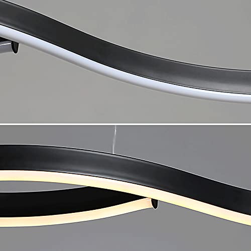 Candelabros de ondas de comedor creativos con pantalla acrílica 6