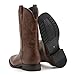Cowboy Boots for Men Classic Embroidered Western Boots Slip Resistant Square Toe Chunky Heel Ankle Boots Durable and Fashionable Retro Short Boots