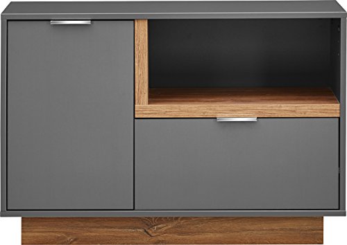 CS Schmal Garderoben-Element My Ell | In Graphit und Stirling Eiche | 86 x 59 x 37 cm - 56.146.592/15 CS Schmal Garderoben-Element My Ell | In Graphit und Stirling Eiche | 86 x 59 x 37 cm