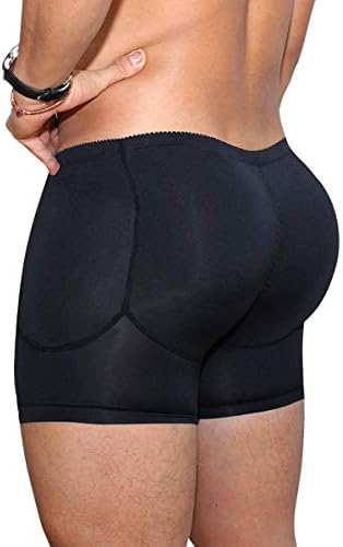 Men's Padded Boxer Underwear Tummy Control Shapewear Enhance Butt Lifter Briefs
