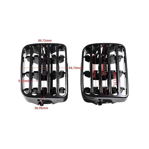 Rejilla de ventilación central para coche con control de flujo preciso para Clio II, par 3