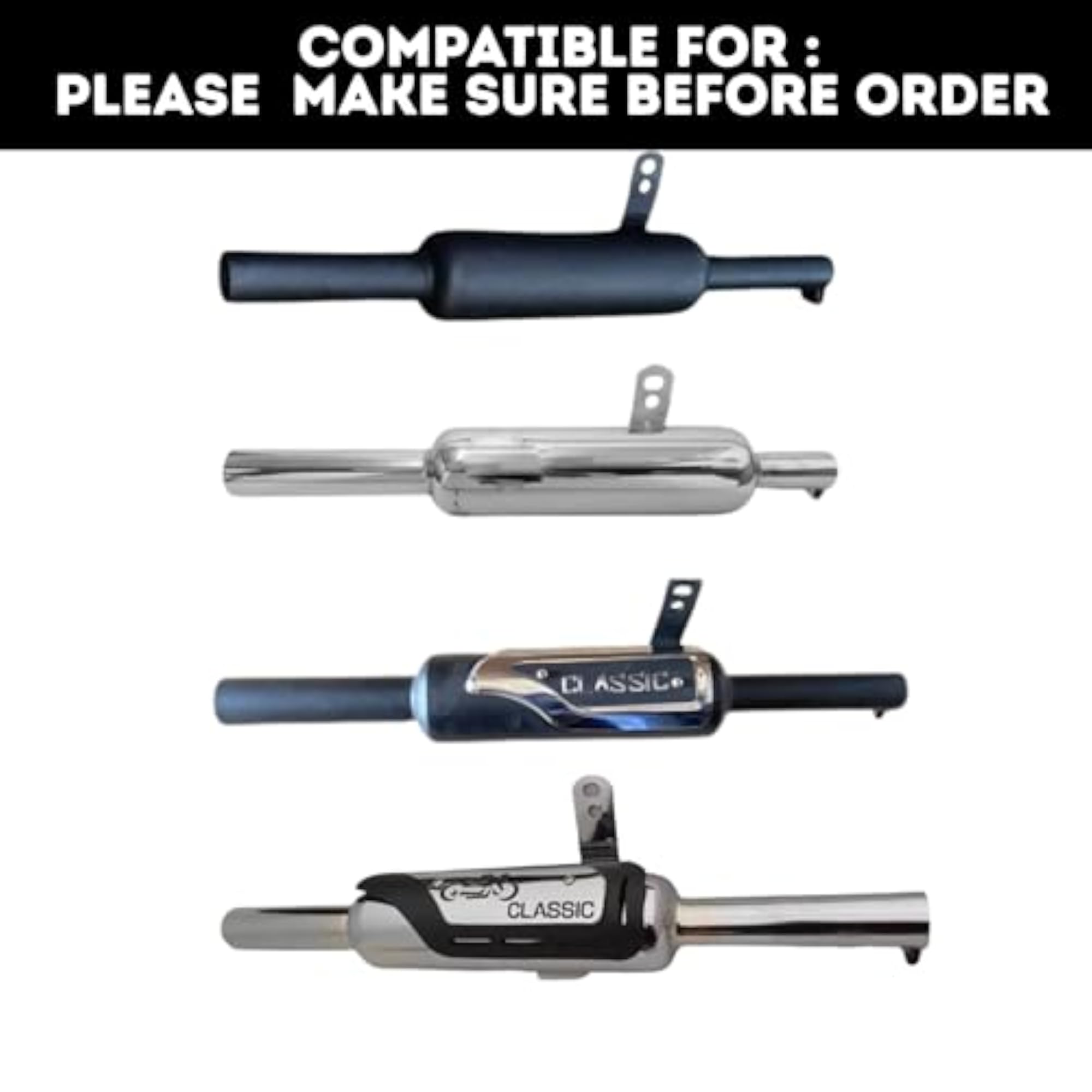 Compatible for Indori Silencer Rubber for Royal Enfield Reborn, Classic 350, Standard, Electra