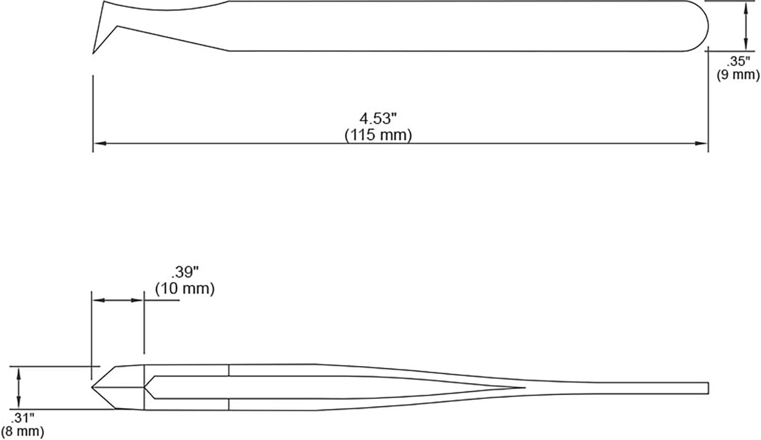 Tweezers - Tronex 15AP Cutting Large Parallel Cut, Pointed Tips