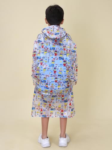 Image of Rupa Unisex Pvc Kid Rainwear For Kids, Waterproof Pvc Rain Standard Length Jacket With Carry Bag, Teddy Printed Design, Pack Of 1