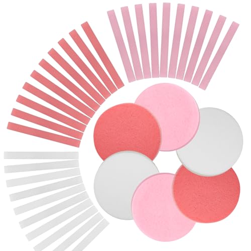 Coldairsoap Sponges for Washing, 120 Count Facial Sponges Exfoliating, Compress Face Sponges for Cleansing, Make Up Remover, Spa, Skin Care Facial Sponges (Red+Pink+White)