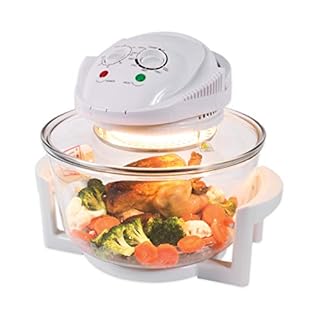 Quest 43890 12 Litre Halogen Oven/Low Fat, Multi-Function Oven/Toughened Glass Material/Healthy Air Cooking/Self-Cleaning Mode / 60 Minute Timer / 1400W