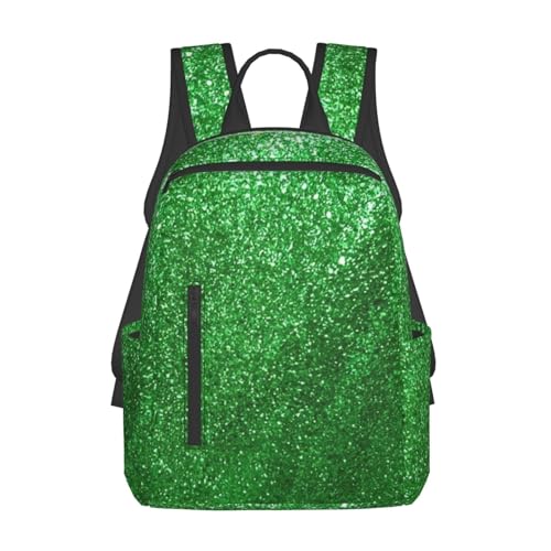 Sac à dos léger paillettes vertes pour éviter la fatigue pendant le shopping