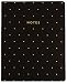 Eccolo World Traveler Desk Size Journal, 8 x 10", Black - Gold Pin Dot (D505X)