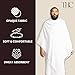 The Halal Caravan Men's Ihram for Hajj & Umrah - Sweat Absorbent, Comfortable, Fully Opaque, 2-Piece Ihram Set, Ehram Ahram 43 x 83 Inches, Ideal for Muslim Men, White