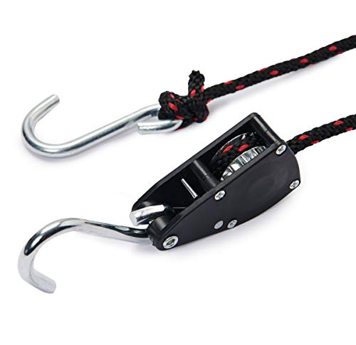 Hyindoor Seil Ratsche Rope Ratchet mit Haken für Pflanzenlampe(1/4-Zoll,1 Paar)