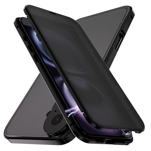 Coque Privacy iPhone 16 anti-espion verre magnétique noir 360