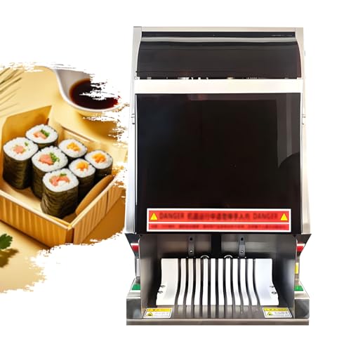 KPOUYYDS Cortador de Rodillos automático para Hacer Sushi, con Cuchilla extraíble de Acero Inoxidable, Corte de 8, 10 o 12 Piezas, Apto para múltiples Ingredientes 10-piececuttingknife