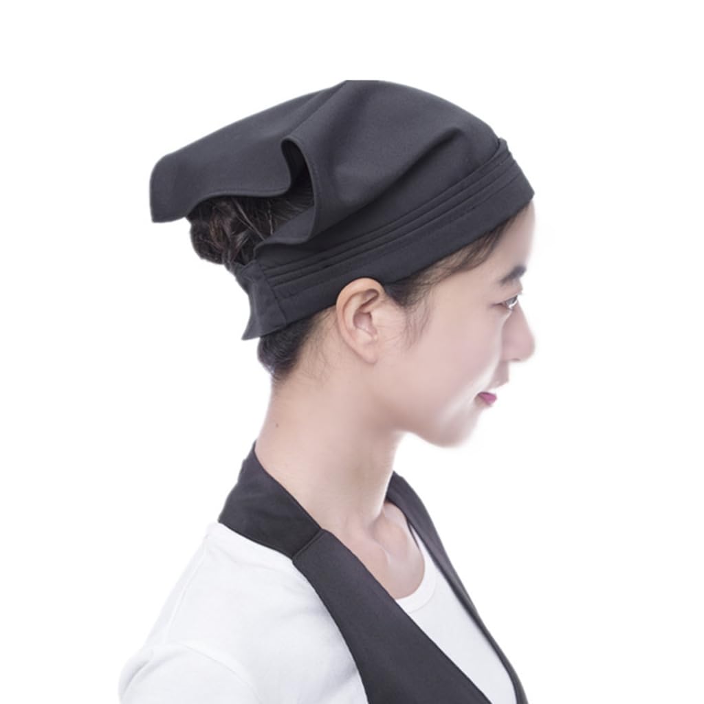 Elnwnnkc Embroidered Cotton Triangle Headscarf Waitress Staff Head Cover Fashion Headwear Suitable for Restaurant Bakery And