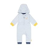 Steiff Baby - Jungen rompertje met lange mouwen Baby und Kleinkind Schlafanz ge, Chambray Blue, 50 EU