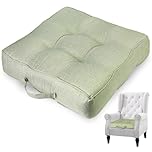 Emma Barclay Booster Cushion for Armchair & Dining Chair Large Firm Seat Cushion 50x50cm 10cm Thick Supportive Cushion for Elderly Post-Operative Recovery & Pregnancy Luxury Seat Pad (Green)
