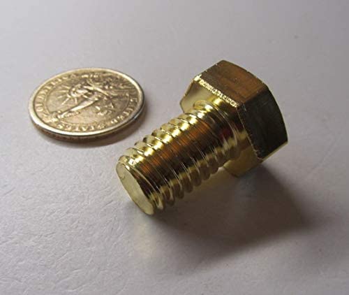 Brass Hex Head Bolts FT 3/8"-16 Thread x .750" Long 10 pcs
