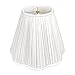 Royal Designs, Inc. Bottom Scallop Gather Pleat Basic Lamp Shade, White, 8 x 16 x 13, BSO-754-16WH