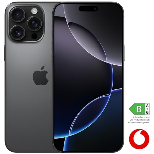 Apple iPhone 16 Pro Max mit Vodafone Vertrag | Aktion: 25{135216ccc7d4e4dd46d13ae70139ebecc5384bfebba45630a14cf841787012a4} Basispreis-Rabatt | 24 Mon. Laufzeit | in Titan Schwarz | mit 256 GB Speicher Apple iPhone 16 Pro Max mit Vodafone Vertrag | Aktion: 25{135216ccc7d4e4dd46d13ae70139ebecc5384bfebba45630a14cf841787012a4} Basispreis-Rabatt | 24 Mon. Laufzeit | in Titan Schwarz | mit 256 GB Speicher