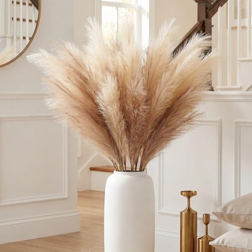 ZIFTY 84-Piece Faux Pampas Grass Decor (7 Hand-Bundled Packs of 1...