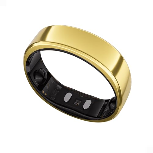RingConn Gen 2, World’s First Smart Ring with Sleep Apnea Monitoring, No APP Subscription, 12-Day Battery Life, Stress/Heart Rate/Women's Health Tracker, Android & iOS Compatible (Gold, Size