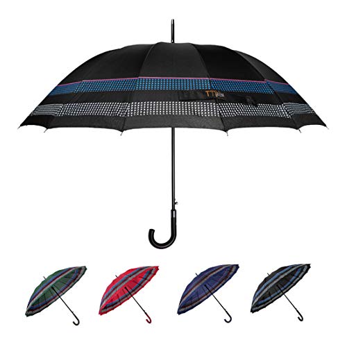 Preisvergleich Produktbild iMucci, Unisex-Erwachsene Taschenschirm, Houndstooth Umbrella Black (Schwarz) - IZ0100 Houndstooth Umbrella