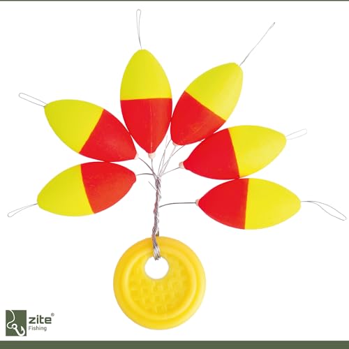 Zite Fishing Pilotkugel Set - Forellen-Piloten Schwimmer Oval & Rund - Auftriebskörper Forellen-Angeln Schwimmend 36 Stück in 3 Größen – Bild 5