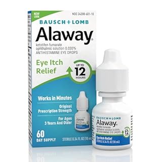 Alaway Antihistamine Eye Drops for Itchy Eyes, Fast-Acting, Up to 12-Hour Eye Itch Relief, Clinically Tested Prescription-Strength Formula, 0.34 Fl Oz