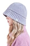 [VARZAR] Monogram Label Wool Knit Bucket Hat Gray