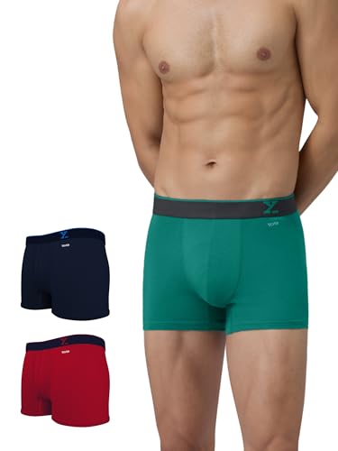 Image of XYXX Men's Underwear Aero IntelliSoft Micro Modal Trunk, Combo Pack of 3