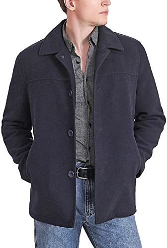 BGSD Men Matthew Wool Blend Single Breasted Walking Car Coat (Also available in Big and Tall)
