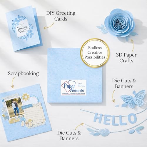 Papier bleu boucher Accent 12x12 d'exception 80# pour projets de luxe