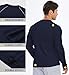 JMIERR Long Sleeve Shirts for Men Fall Fashion Winter 2025 Crew Neck Casual Basic Fitted Thermal Soft Fleece T-Shirt, M, Navy Blue