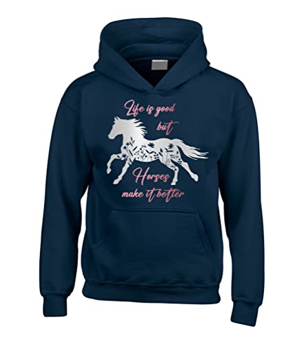 Sweat à capuche Edward Sinclair bleu marine XS vêtement équitation femme hoodie équestre