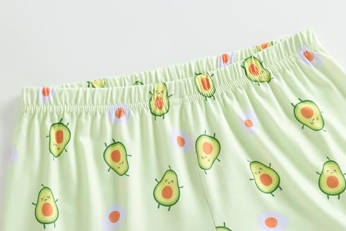 Image of YIJIU Women Short Sleeve Tee and Shorts Pajama Set Cute Alpaca Print Sleepwear