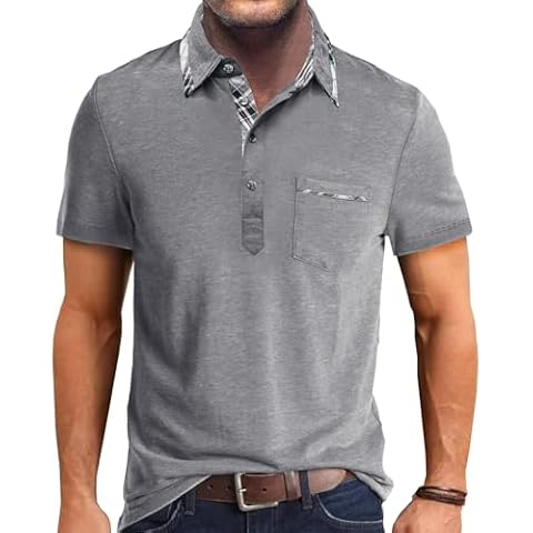 Comilaka Men's Short Sleeve Polo Shirt Cover