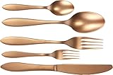 Contenido: 1x Villeroy & Boch Manufacture Cutlery Set de Cubertería, 20 piezas, Material: Acero inoxidable, Color: cobre
