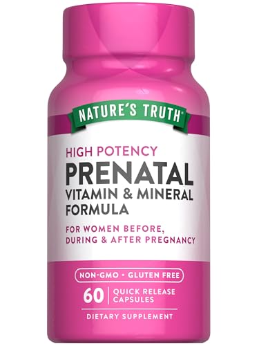 Image of Nature's Truth Prenatal Vitamins With Folic Acid | 60 Capsules | Non-GMO & Gluten Free Supplement