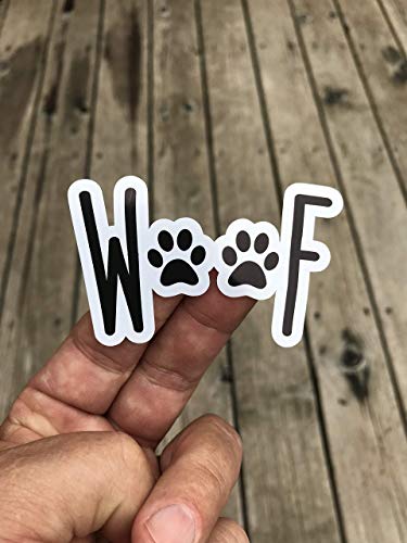 Woof Sticker, Laptop sticker, Water Bottle Sticker, Phone Sticker, Window Sticker, Dog Sticker, Funny Sticker