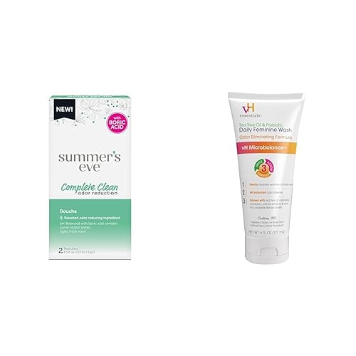 Miniatura 9 de Summer's Eve Ducha femenina, reducción completa de olores limpia con complejo de ácido bórico, 2 unidades, 4.5 onzas cada una