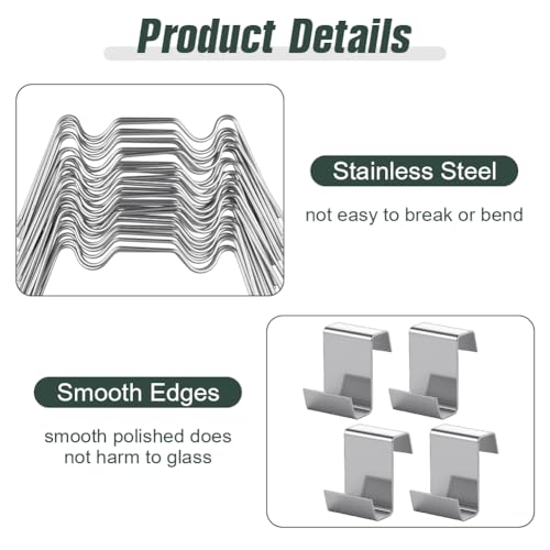 OFFCUP 50 Stück Gewächshaus Klammern, Hohlkammerplatte, Befestigung, Zubehör für Gewächshaus