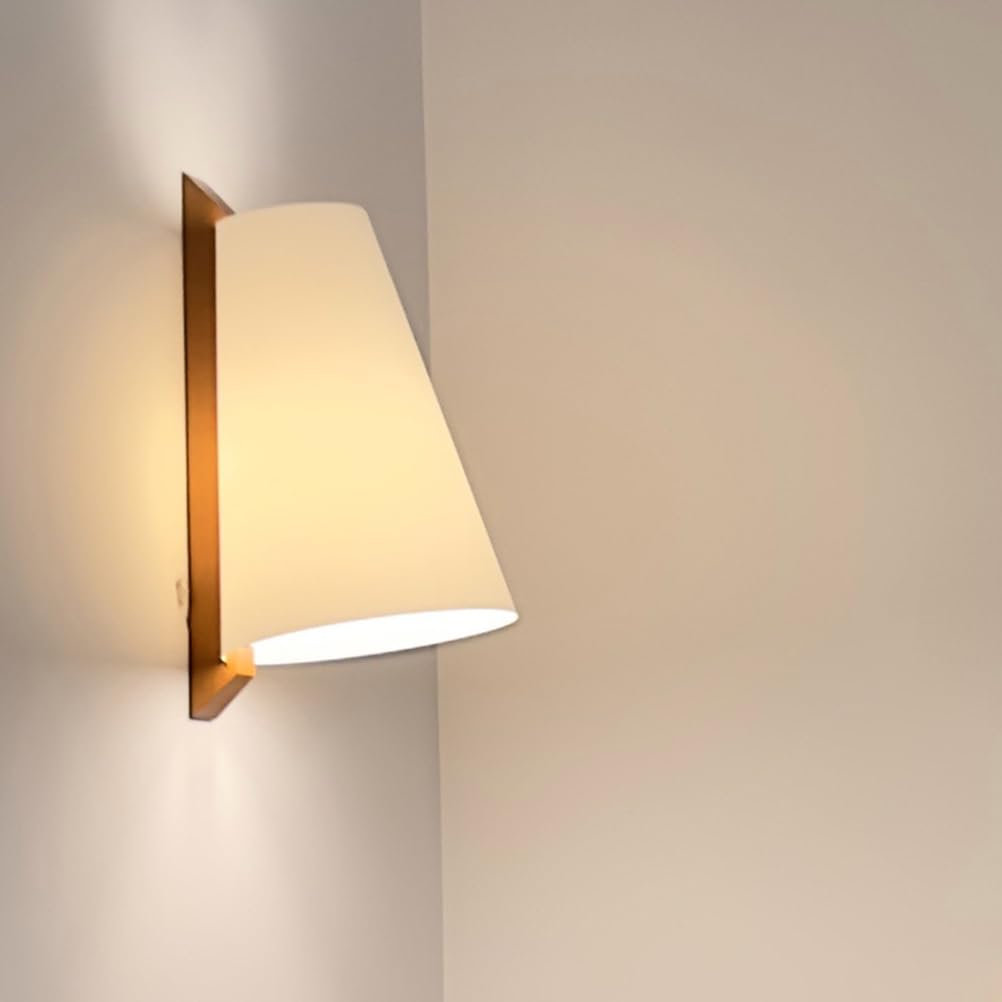 Drewniana lampa ścienna do wnętrz E27, lampa ścienna w stylu vintage, oświetlenie góra-dół, z akrylowym abażurem, lampa ścienna przy łóżku, lampa retro industrialna, rustykalna do klatki schodowej, sa