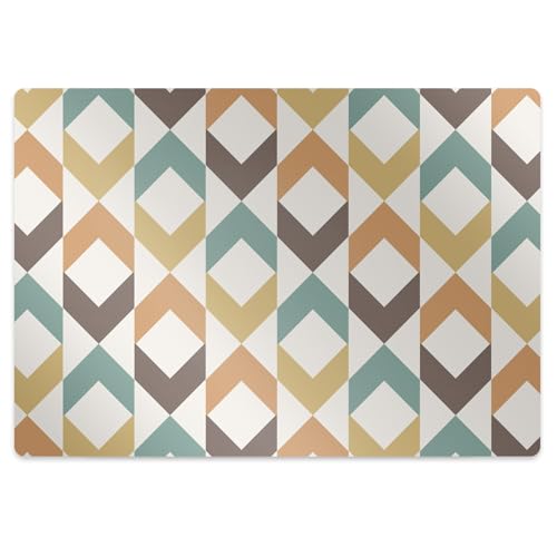 Tapis chaise pour maison et bureau protège-sol 100x70 cm formes rétro