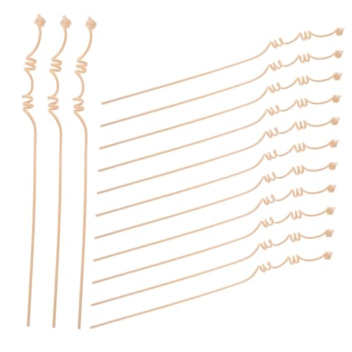 Cabilock 20pcs Multi-Spiral Natural Rattan Sticks for Diffuser Oil Diffuser Reeds Light Yellow Fragrance Sticks for Home Office and Events